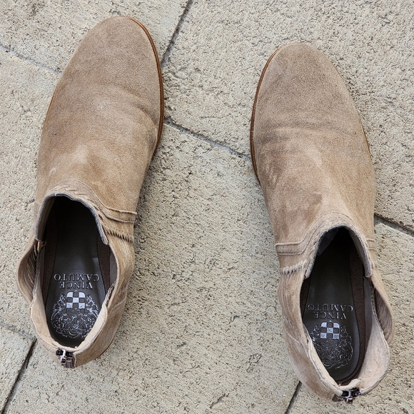 Vince Camuto Pippsy Lattice Side Foxy Suede Leather Booties Ankle Boots Summer - Picture 8 of 16